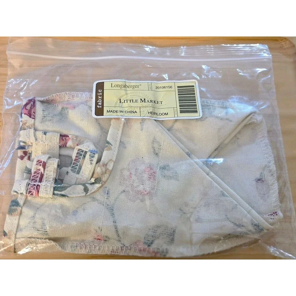 Longaberger Heirloom Floral Little Market Basket Over the Edge Liner #20106156